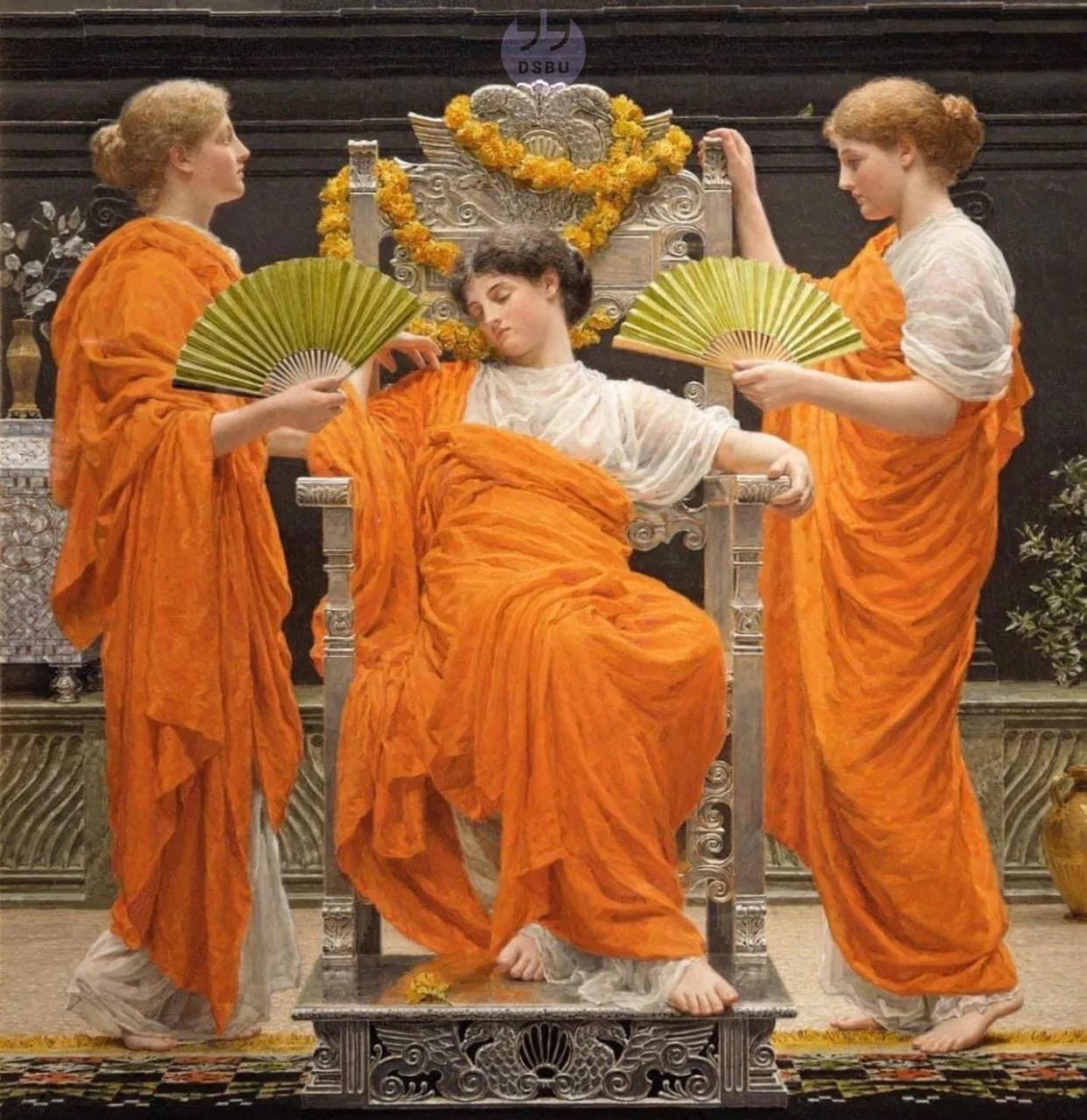 Иллюстрация: Альберт Джозеф Мур, 'Середина лета', 1887