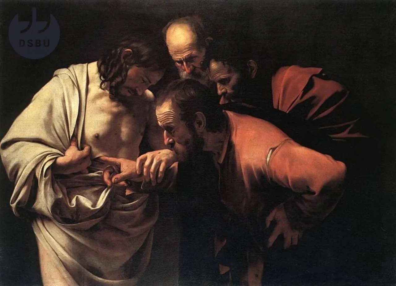 'Неверие Святого Фомы', Караваджо, 1602